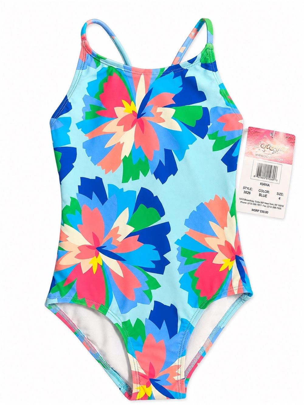 Kanu Surf Blue Floral Burst One-Piece Swimsuit